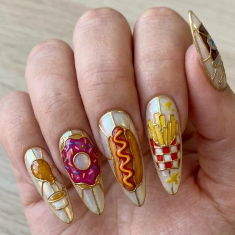 press on nails, custom press on nails, fake nails, Nails Art, stained glass nails, gold press on nails, 3d press on nails, luxury press on nails, handmade press on nails