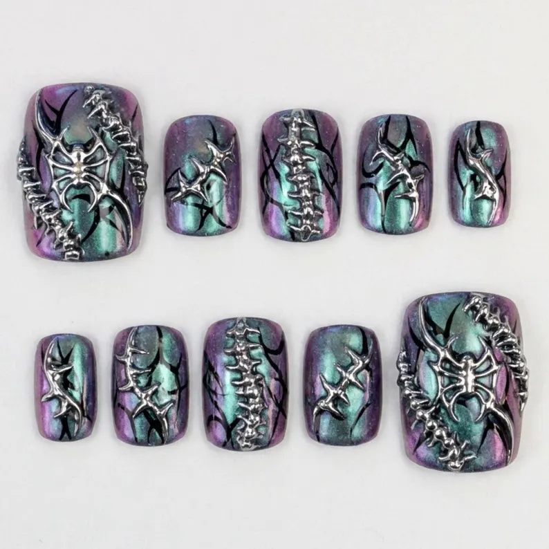 press on nails, custom press on nails, fake nails, Nails Art, stained glass nails, gold press on nails, 3d press on nails, luxury press on nails, handmade press on nails