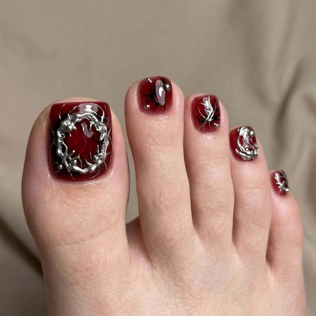 3D cyber nails, silver crown, press on nails, custom press on nails, fake nails, Nails Art, stained glass nails, gold press on nails, 3d press on nails, luxury press on nails, handmade press on nails