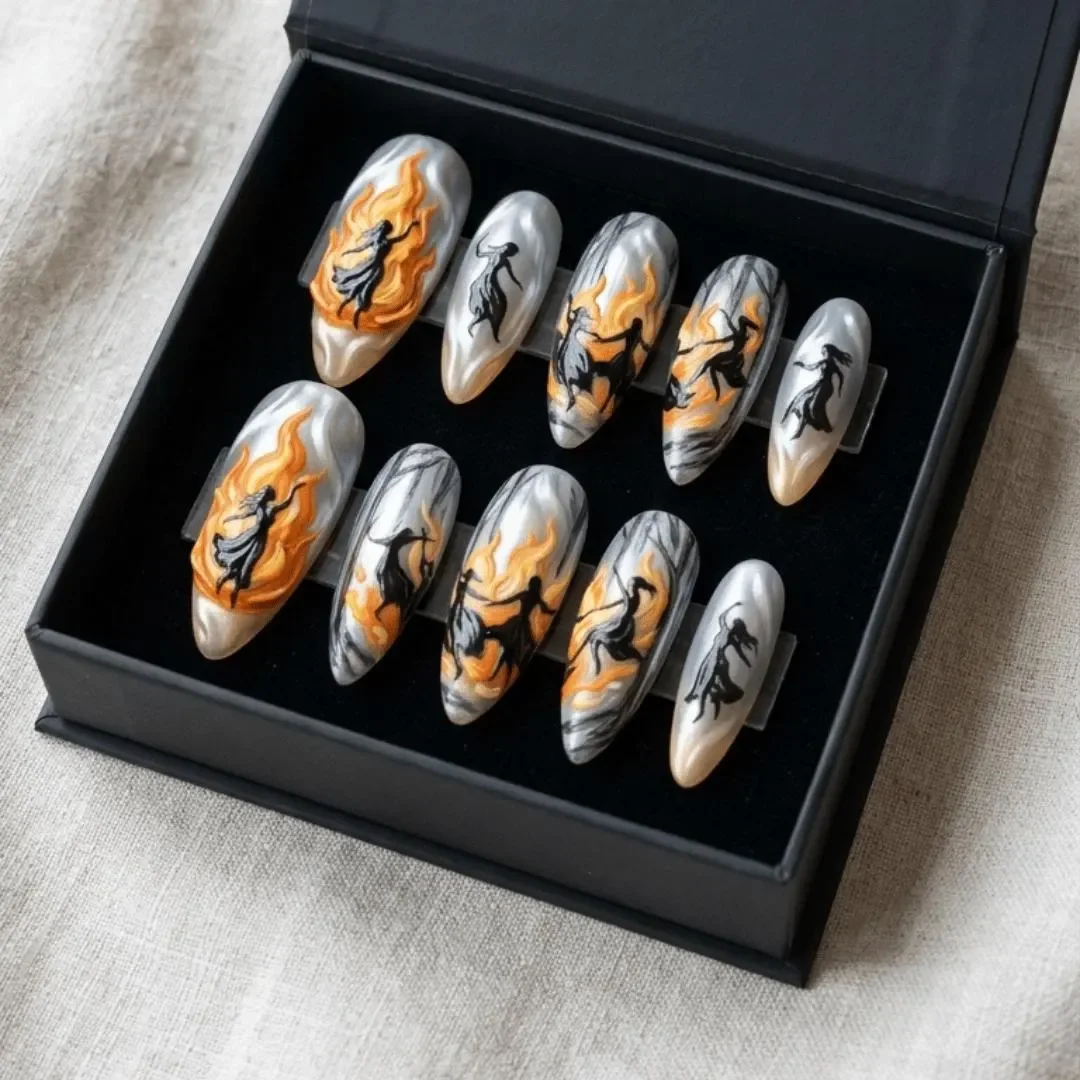 press on nails, custom press on nails, fake nails, Nails Art, stained glass nails, gold press on nails, 3d press on nails, luxury press on nails, handmade press on nails