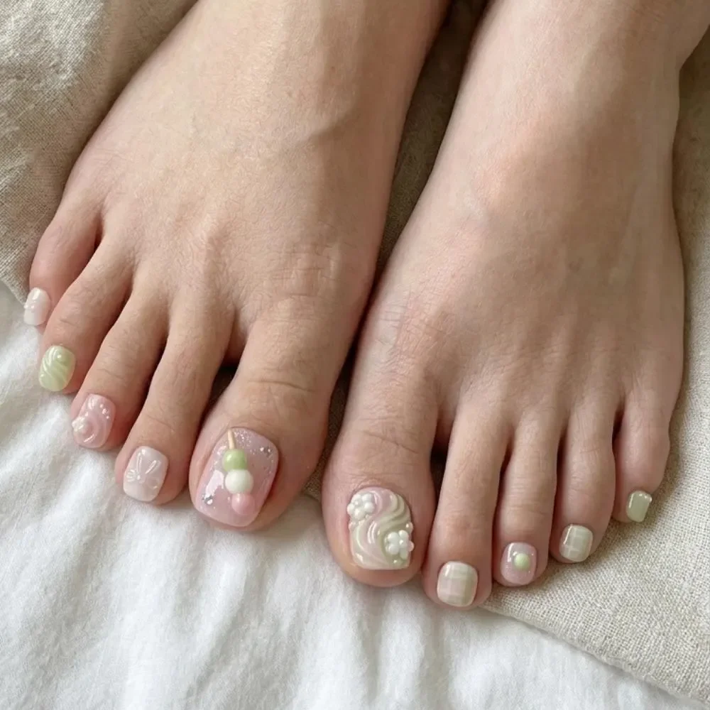 Dango Nail Design, Gel Press On Nails, press on nails, custom press on nails, fake nails, Nails Art, stained glass nails, gold press on nails, 3d press on nails, luxury press on nails, handmade press on nails