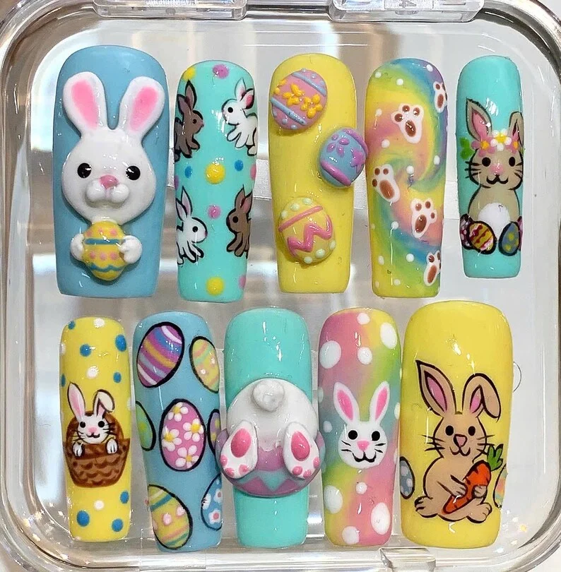 press on nails, custom press on nails, fake nails, Nails Art, stained glass nails, gold press on nails, 3d press on nails, luxury press on nails, handmade press on nails