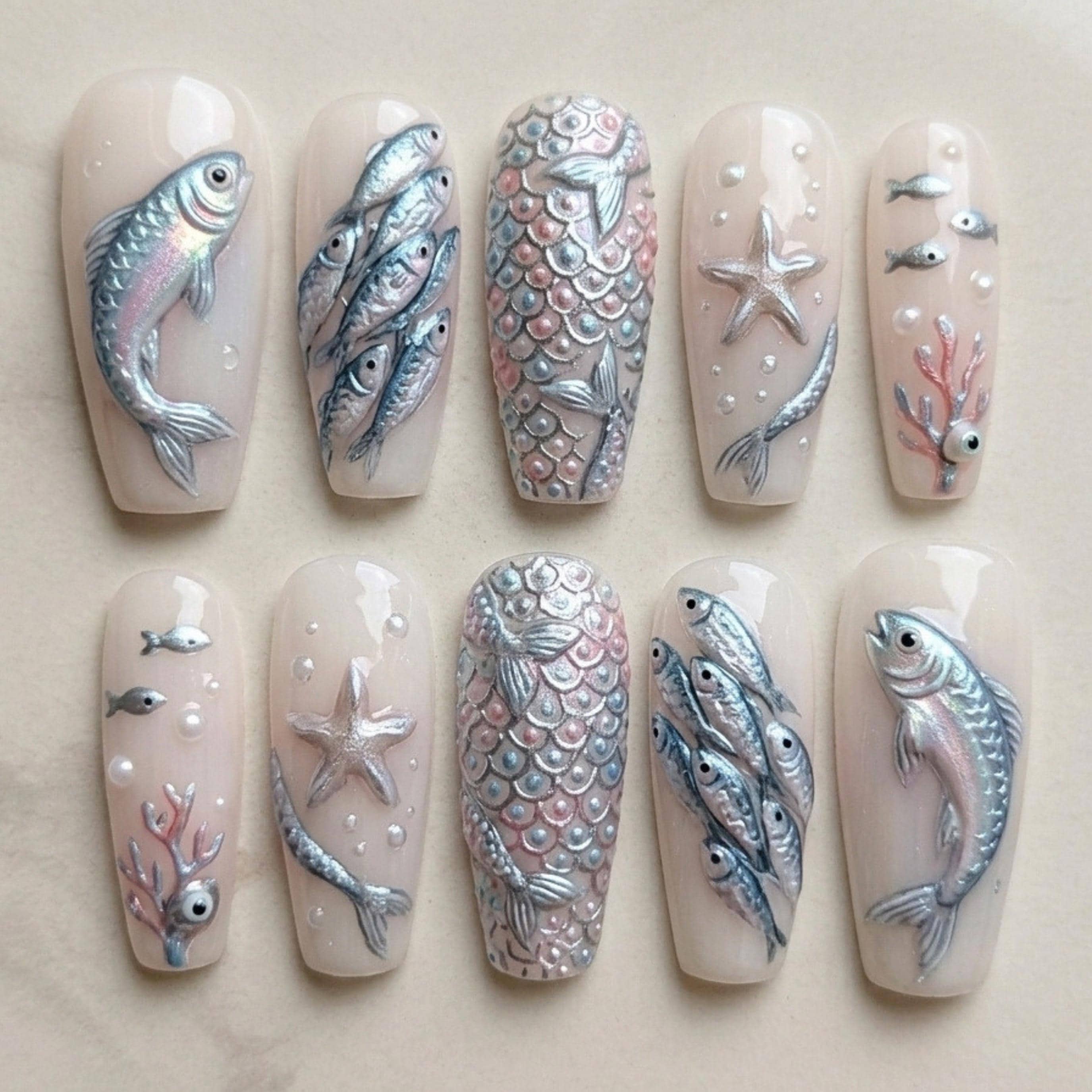 press on nails, custom press on nails, fake nails, Nails Art, stained glass nails, gold press on nails, 3d press on nails, luxury press on nails, handmade press on nails