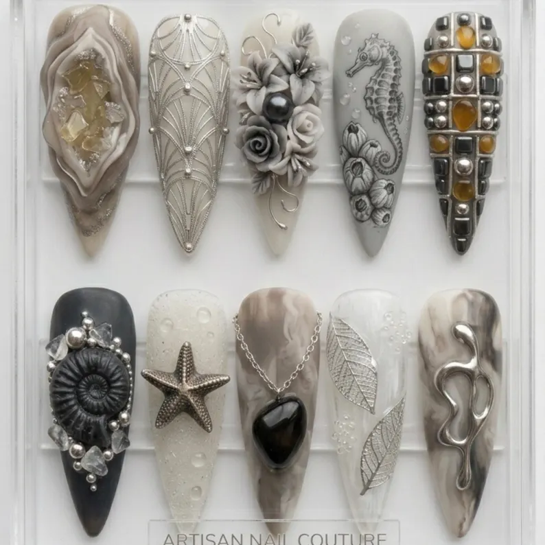 press on nails, custom press on nails, fake nails, Nails Art, stained glass nails, gold press on nails, 3d press on nails, luxury press on nails, handmade press on nails