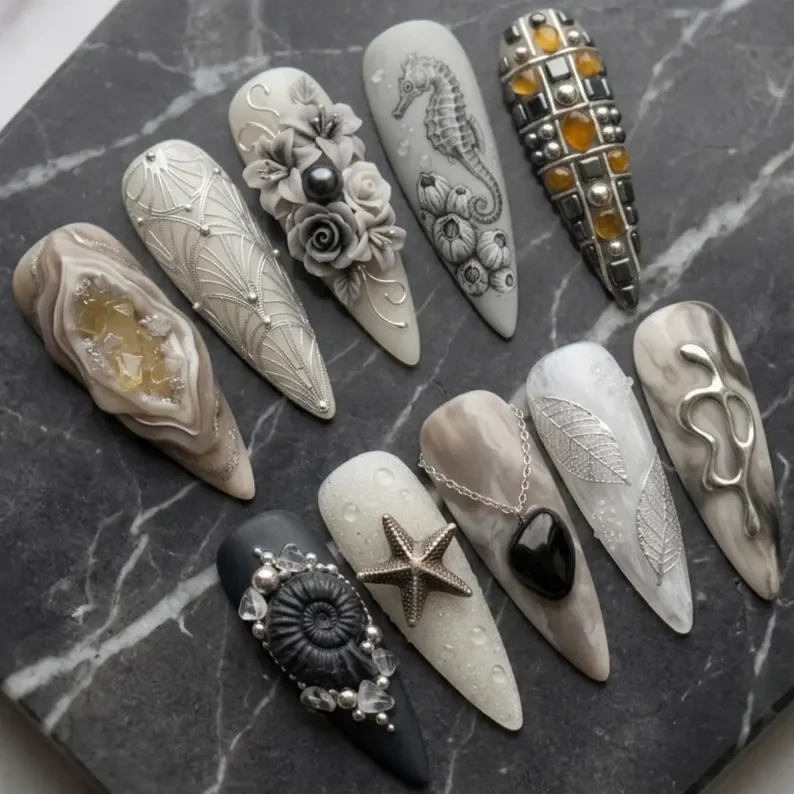 press on nails, custom press on nails, fake nails, Nails Art, stained glass nails, gold press on nails, 3d press on nails, luxury press on nails, handmade press on nails