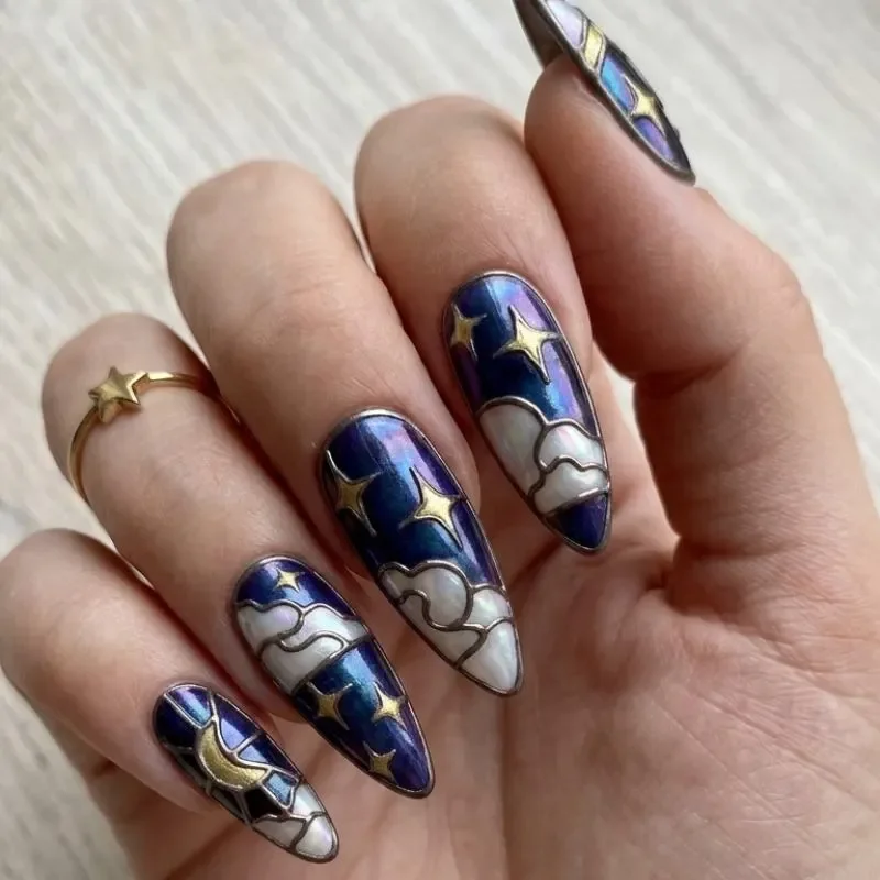 press on nails, custom press on nails, fake nails, Nails Art, stained glass nails, gold press on nails, 3d press on nails, luxury press on nails, handmade press on nails