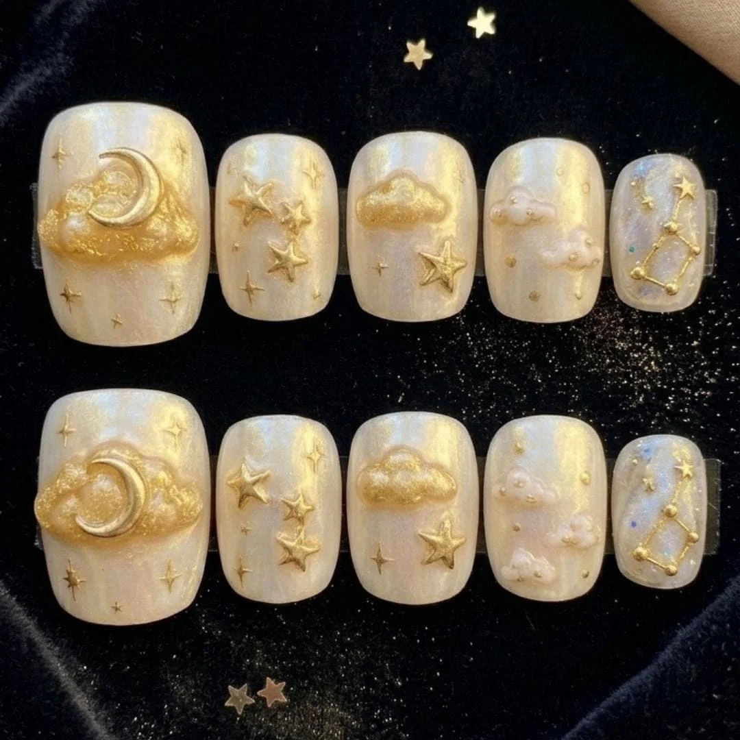 press on nails, custom press on nails, fake nails, Nails Art, stained glass nails, gold press on nails, 3d press on nails, luxury press on nails, handmade press on nails