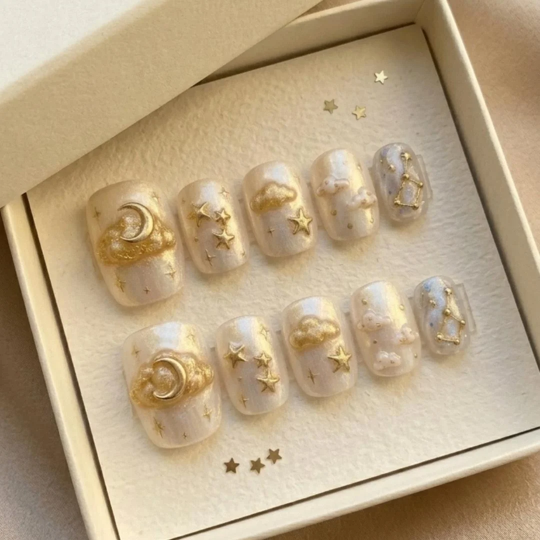 press on nails, custom press on nails, fake nails, Nails Art, stained glass nails, gold press on nails, 3d press on nails, luxury press on nails, handmade press on nails
