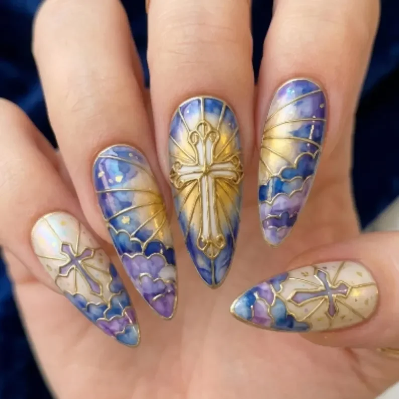 press on nails, custom press on nails, fake nails, Nails Art, stained glass nails, gold press on nails, 3d press on nails, luxury press on nails, handmade press on nails