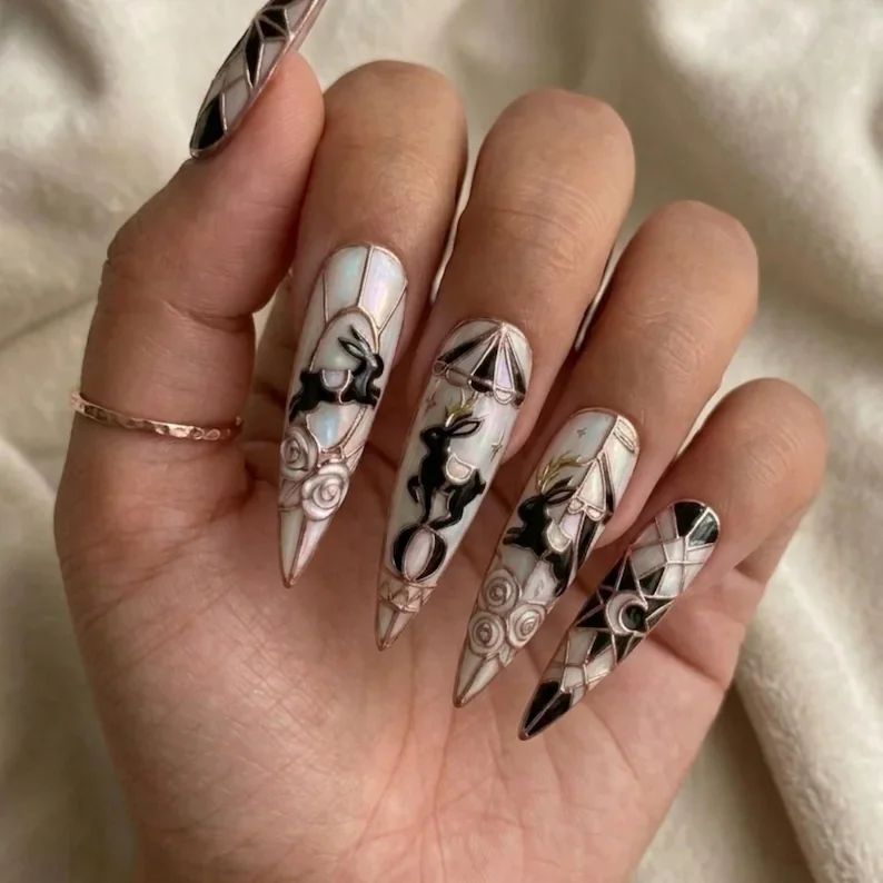 press on nails, custom press on nails, fake nails, Nails Art, stained glass nails, gold press on nails, 3d press on nails, luxury press on nails, handmade press on nails