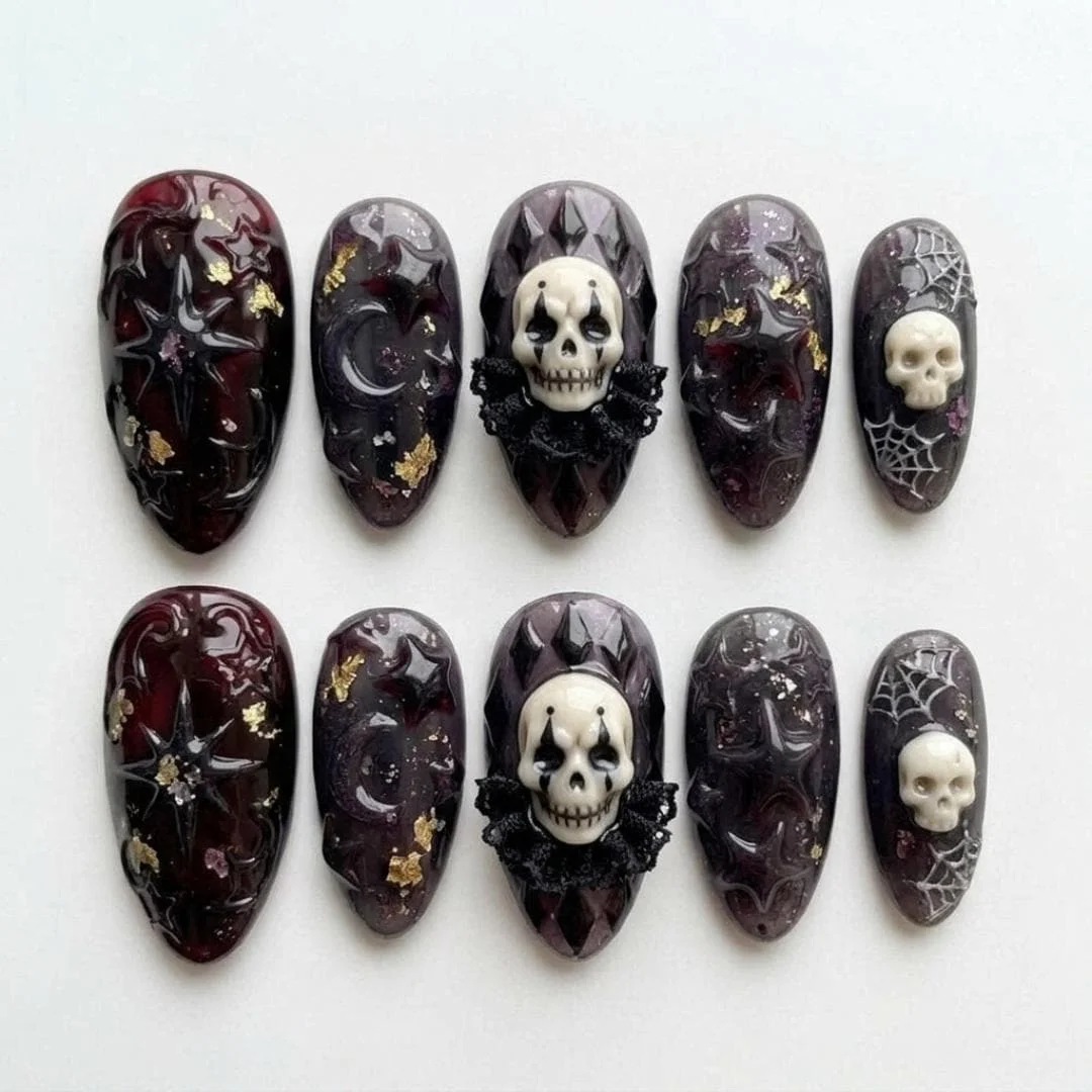 press on nails, custom press on nails, fake nails, Nails Art, stained glass nails, gold press on nails, 3d press on nails, luxury press on nails, handmade press on nails