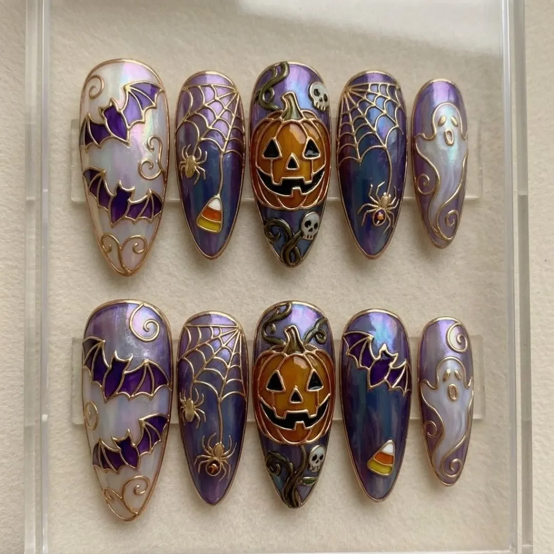 press on nails, custom press on nails, fake nails, Nails Art, stained glass nails, gold press on nails, 3d press on nails, luxury press on nails, handmade press on nails
