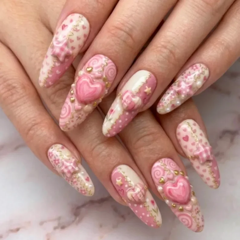 press on nails, custom press on nails, fake nails, Nails Art, stained glass nails, gold press on nails, 3d press on nails, luxury press on nails, handmade press on nails
