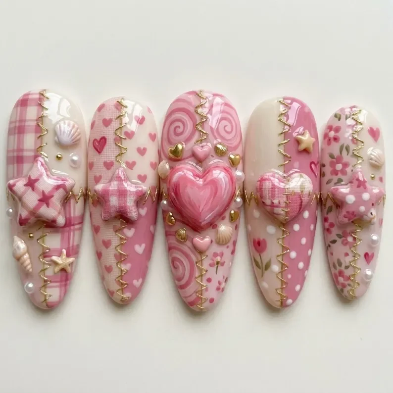 press on nails, custom press on nails, fake nails, Nails Art, stained glass nails, gold press on nails, 3d press on nails, luxury press on nails, handmade press on nails