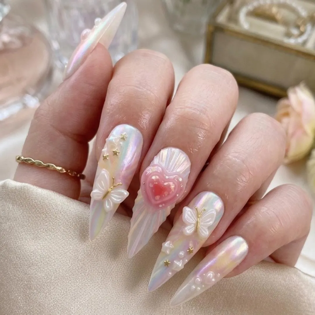 press on nails, custom press on nails, fake nails, Nails Art, stained glass nails, gold press on nails, 3d press on nails, luxury press on nails, handmade press on nails