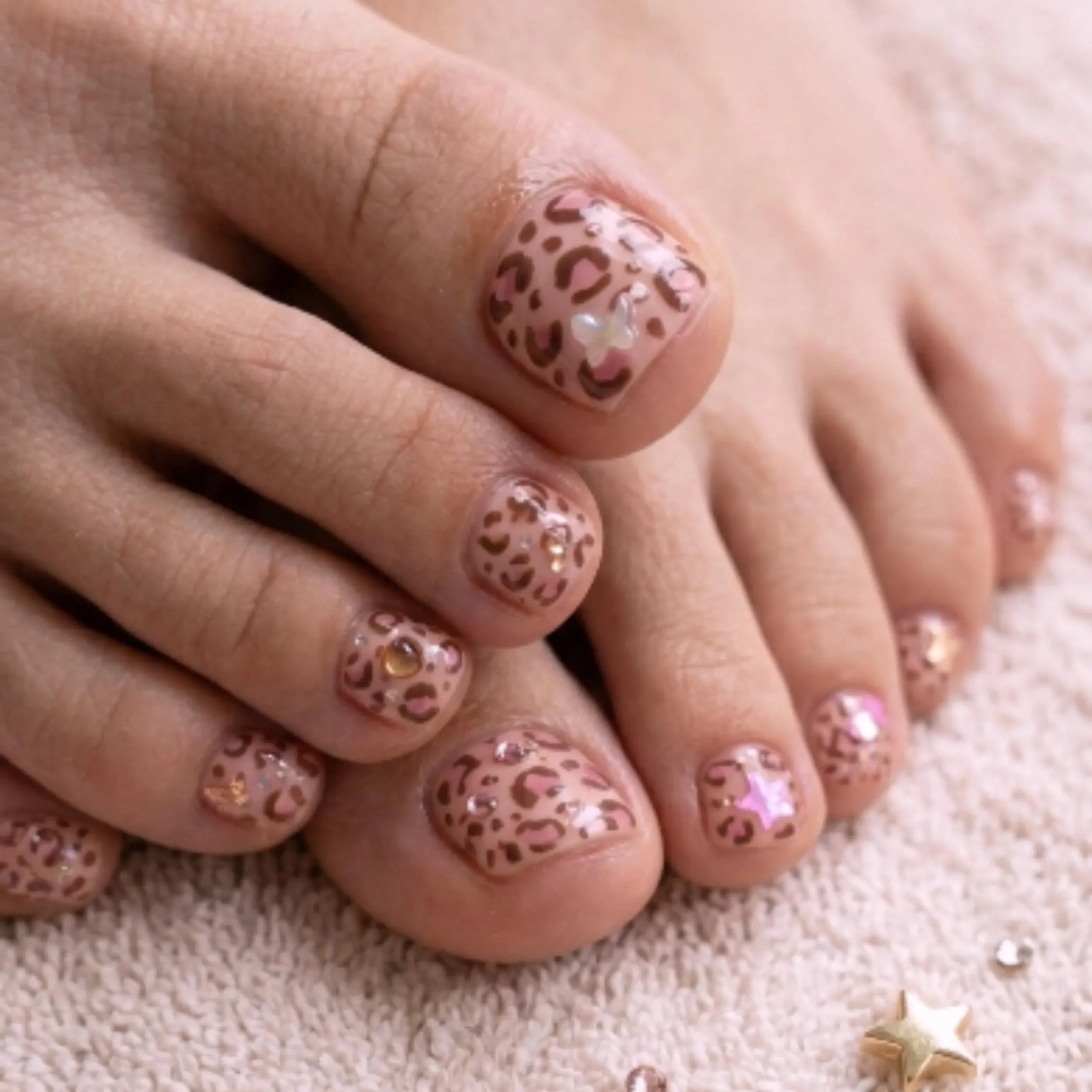 Leopard Print, Press On Toes, press on nails, custom press on nails, fake nails, Nails Art, stained glass nails, gold press on nails, 3d press on nails, luxury press on nails, handmade press on nails