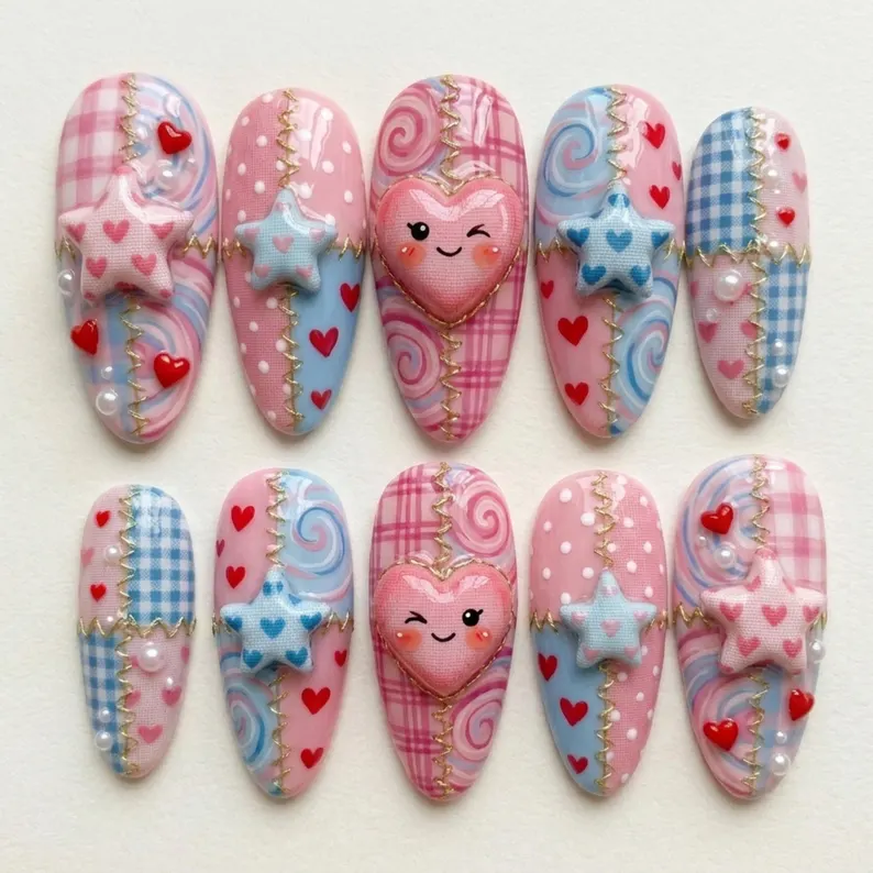 press on nails, custom press on nails, fake nails, Nails Art, stained glass nails, gold press on nails, 3d press on nails, luxury press on nails, handmade press on nails