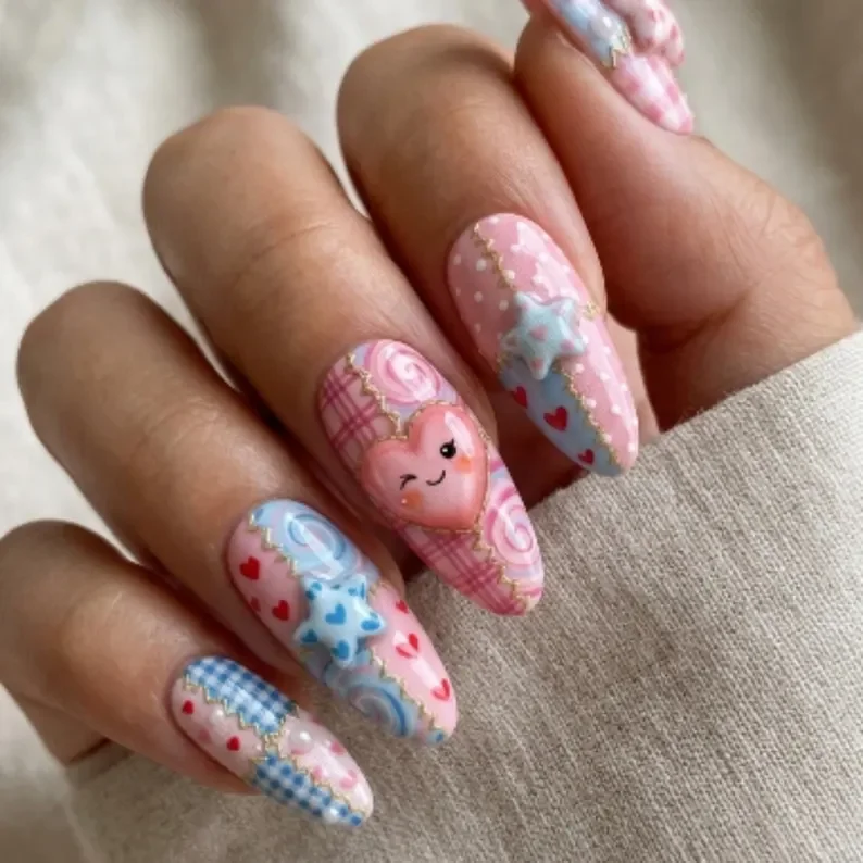 press on nails, custom press on nails, fake nails, Nails Art, stained glass nails, gold press on nails, 3d press on nails, luxury press on nails, handmade press on nails
