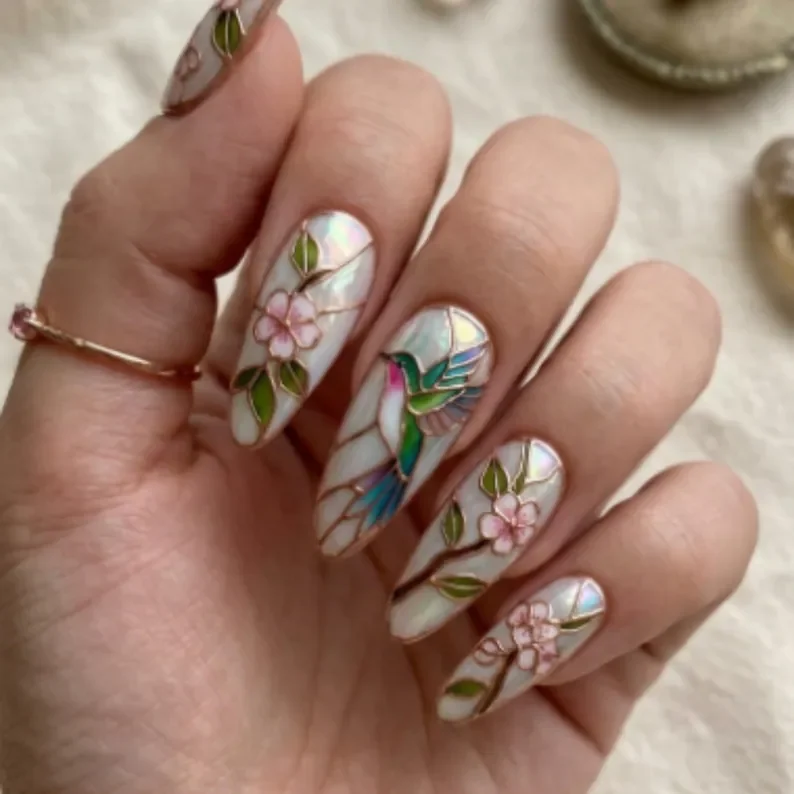 press on nails, custom press on nails, fake nails, Nails Art, stained glass nails, gold press on nails, 3d press on nails, luxury press on nails, handmade press on nails