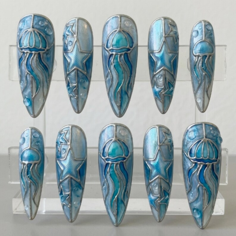 press on nails, custom press on nails, fake nails, Nails Art, stained glass nails, gold press on nails, 3d press on nails, luxury press on nails, handmade press on nails