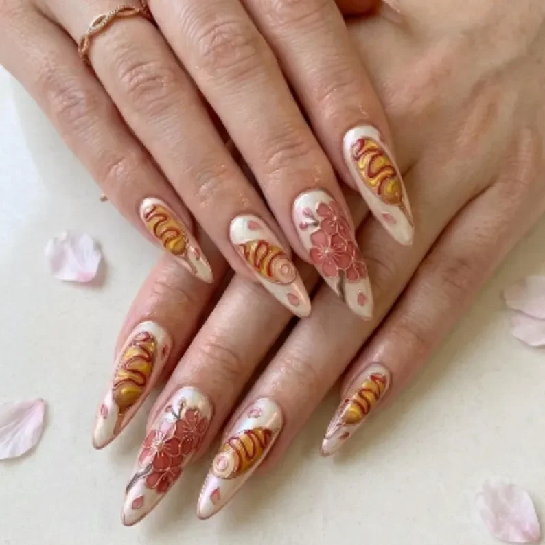 press on nails, custom press on nails, fake nails, Nails Art, stained glass nails, gold press on nails, 3d press on nails, luxury press on nails, handmade press on nails
