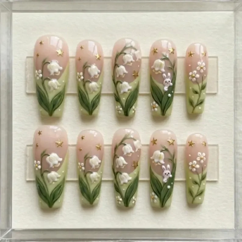 press on nails, custom press on nails, fake nails, Nails Art, stained glass nails, gold press on nails, 3d press on nails, luxury press on nails, handmade press on nails