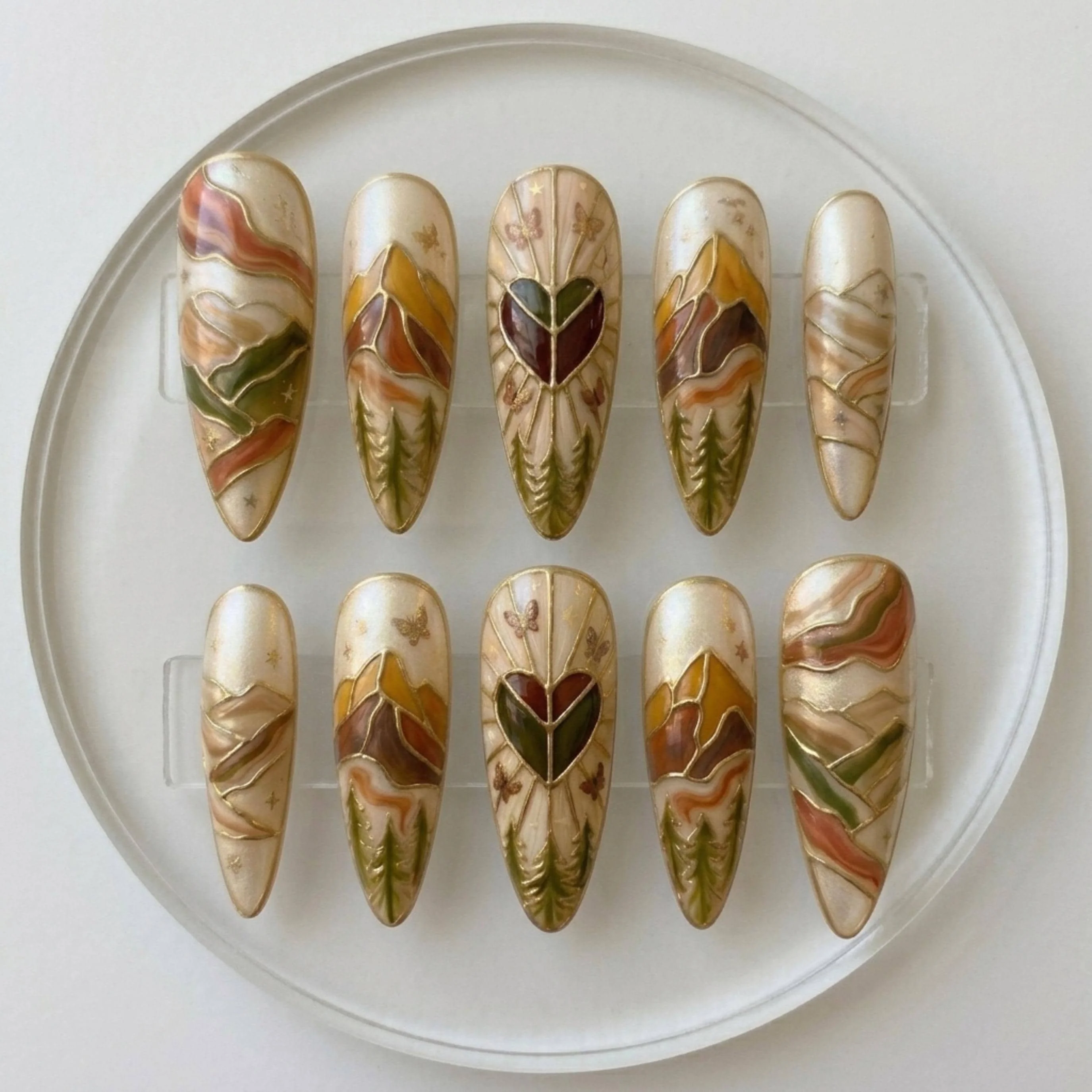 press on nails, custom press on nails, fake nails, Nails Art, stained glass nails, gold press on nails, 3d press on nails, luxury press on nails, handmade press on nails