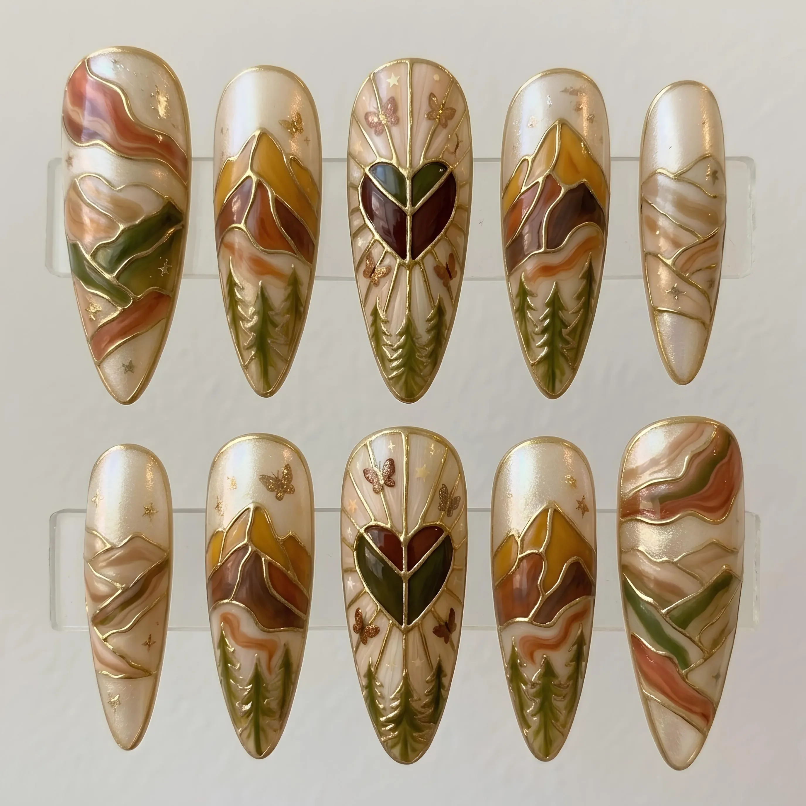 press on nails, custom press on nails, fake nails, Nails Art, stained glass nails, gold press on nails, 3d press on nails, luxury press on nails, handmade press on nails