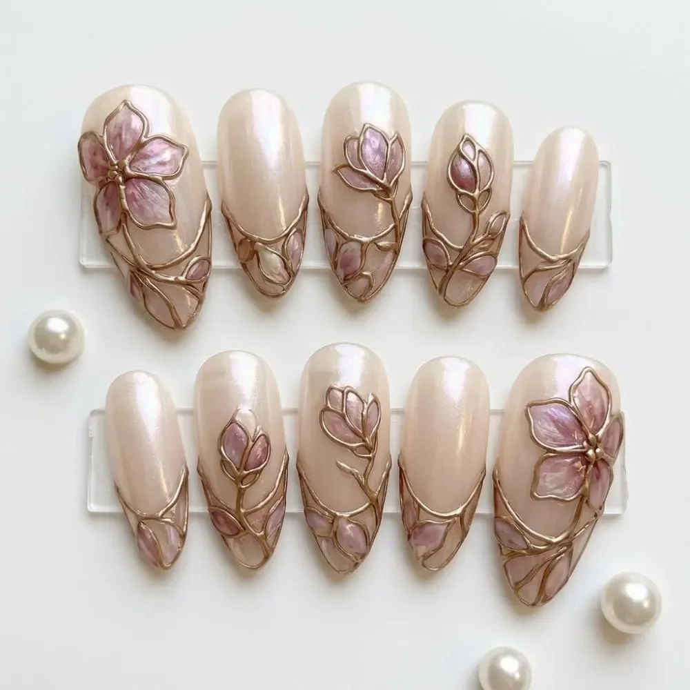 press on nails, custom press on nails, fake nails, Nails Art, stained glass nails, gold press on nails, 3d press on nails, luxury press on nails, handmade press on nails