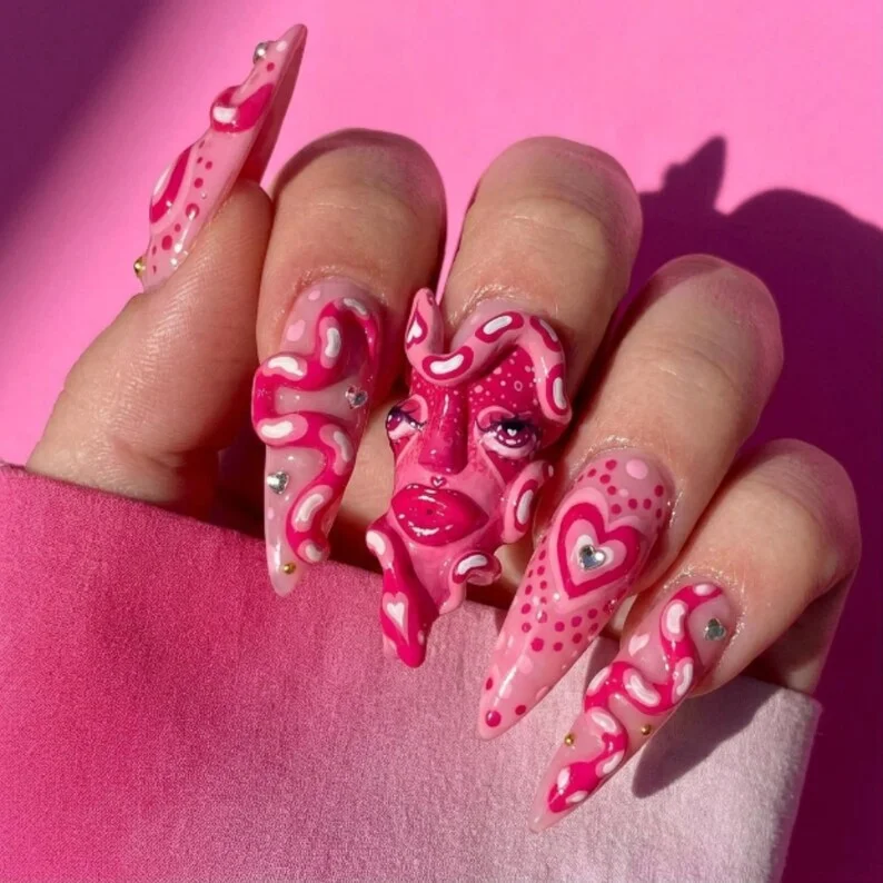 press on nails, custom press on nails, fake nails, Nails Art, stained glass nails, gold press on nails, 3d press on nails, luxury press on nails, handmade press on nails