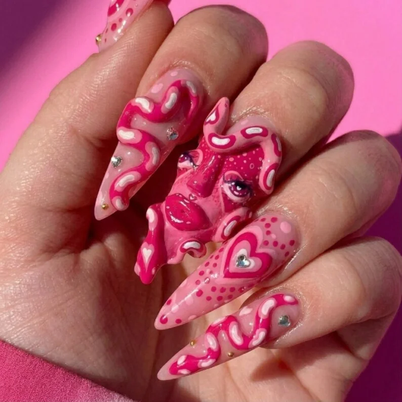 press on nails, custom press on nails, fake nails, Nails Art, stained glass nails, gold press on nails, 3d press on nails, luxury press on nails, handmade press on nails