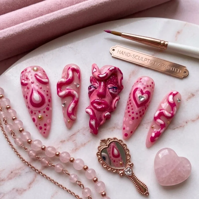 press on nails, custom press on nails, fake nails, Nails Art, stained glass nails, gold press on nails, 3d press on nails, luxury press on nails, handmade press on nails