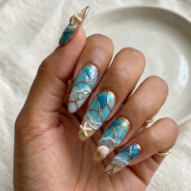 press on nails, custom press on nails, fake nails, Nails Art, stained glass nails, gold press on nails, 3d press on nails, luxury press on nails, handmade press on nails