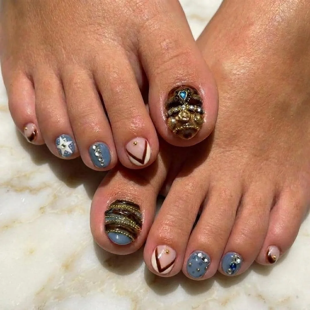 3D press on toes, mismatched press on, press on nails, custom press on nails, fake nails, Nails Art, stained glass nails, gold press on nails, 3d press on nails, luxury press on nails, handmade press on nails