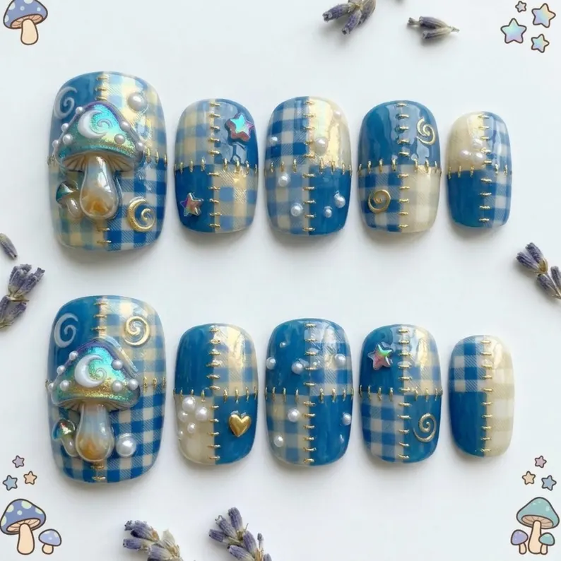 press on nails, custom press on nails, fake nails, Nails Art, stained glass nails, gold press on nails, 3d press on nails, luxury press on nails, handmade press on nails