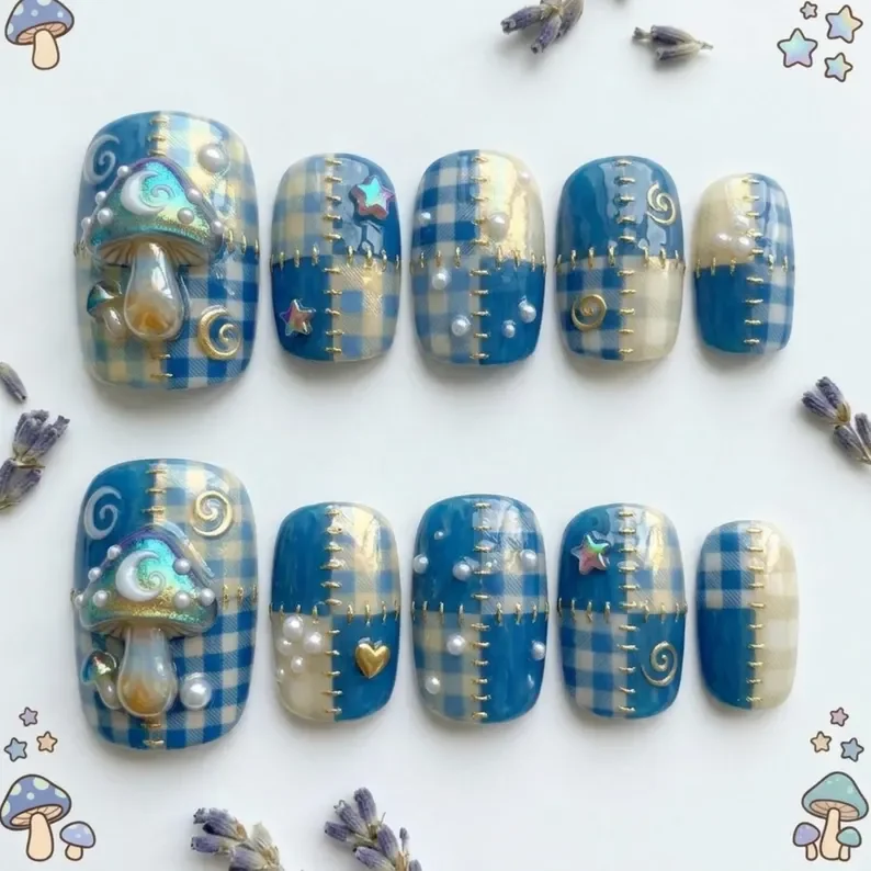 press on nails, custom press on nails, fake nails, Nails Art, stained glass nails, gold press on nails, 3d press on nails, luxury press on nails, handmade press on nails