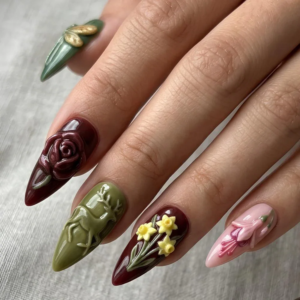 press on nails, custom press on nails, fake nails, Nails Art, stained glass nails, gold press on nails, 3d press on nails, luxury press on nails, handmade press on nails