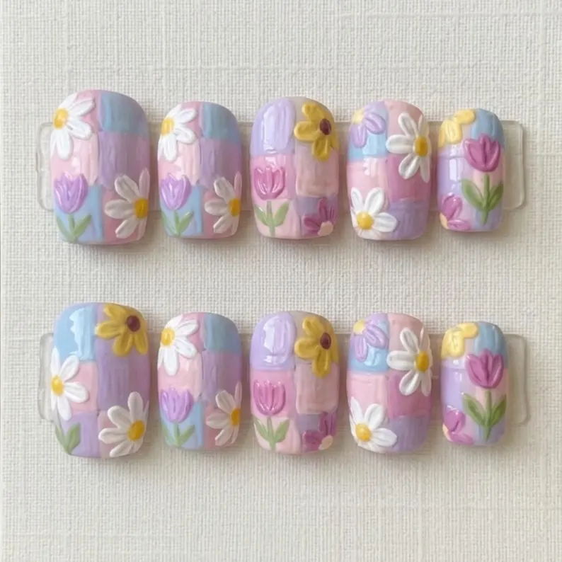press on nails, custom press on nails, fake nails, Nails Art, stained glass nails, gold press on nails, 3d press on nails, luxury press on nails, handmade press on nails