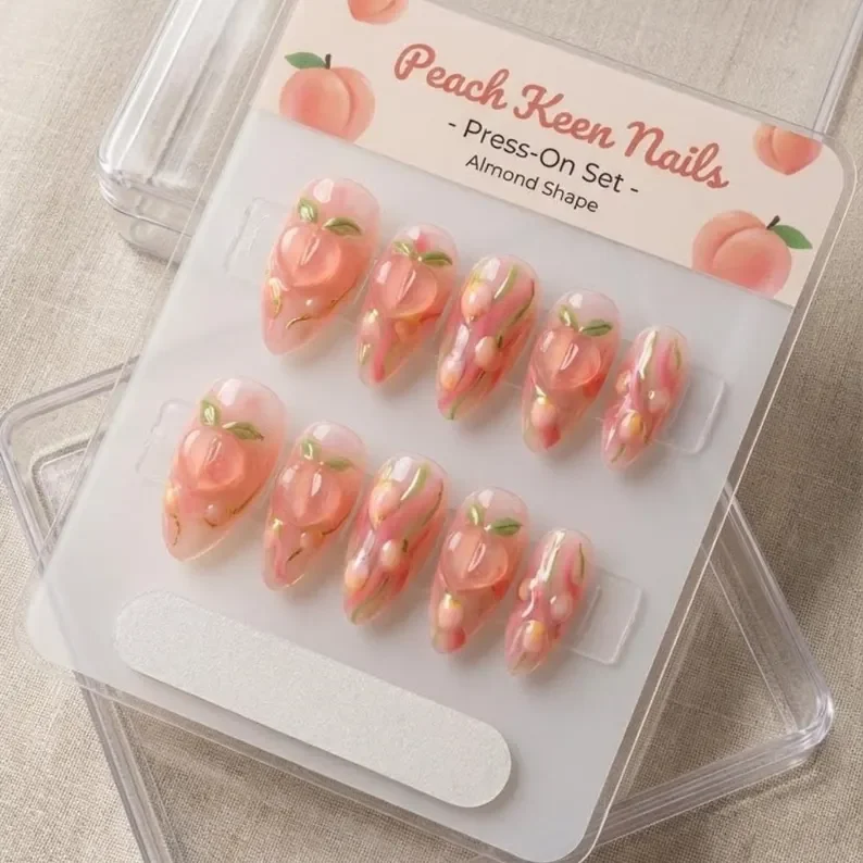 Korean Syrup Gel, Gel Nail Art, press on nails, custom press on nails, fake nails, Nails Art, stained glass nails, gold press on nails, 3d press on nails, luxury press on nails, handmade press on nails