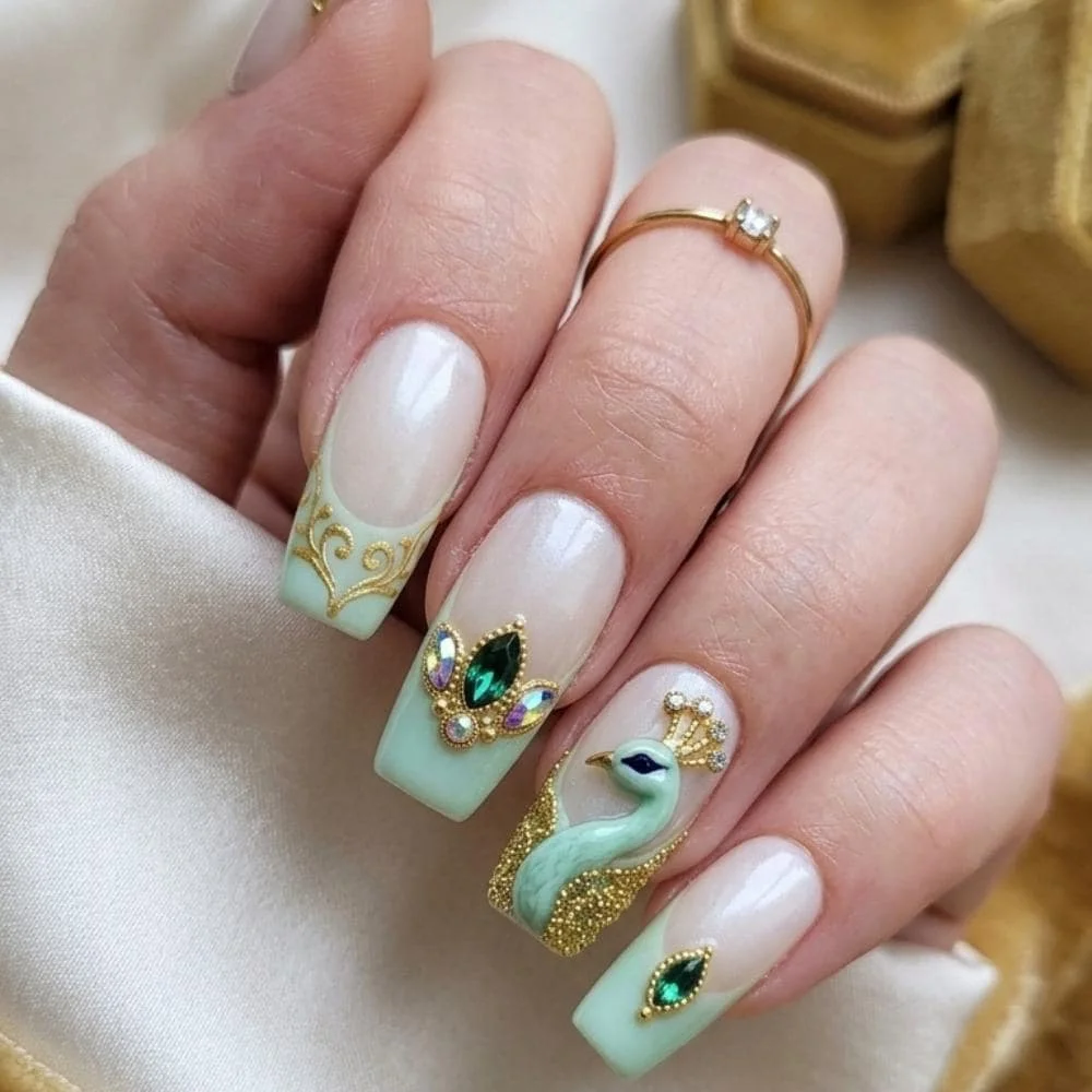 press on nails, custom press on nails, fake nails, Nails Art, stained glass nails, gold press on nails, 3d press on nails, luxury press on nails, handmade press on nails