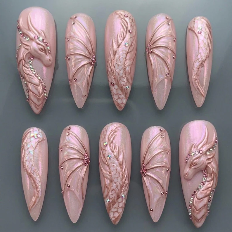 press on nails, custom press on nails, fake nails, Nails Art, stained glass nails, gold press on nails, 3d press on nails, luxury press on nails, handmade press on nails