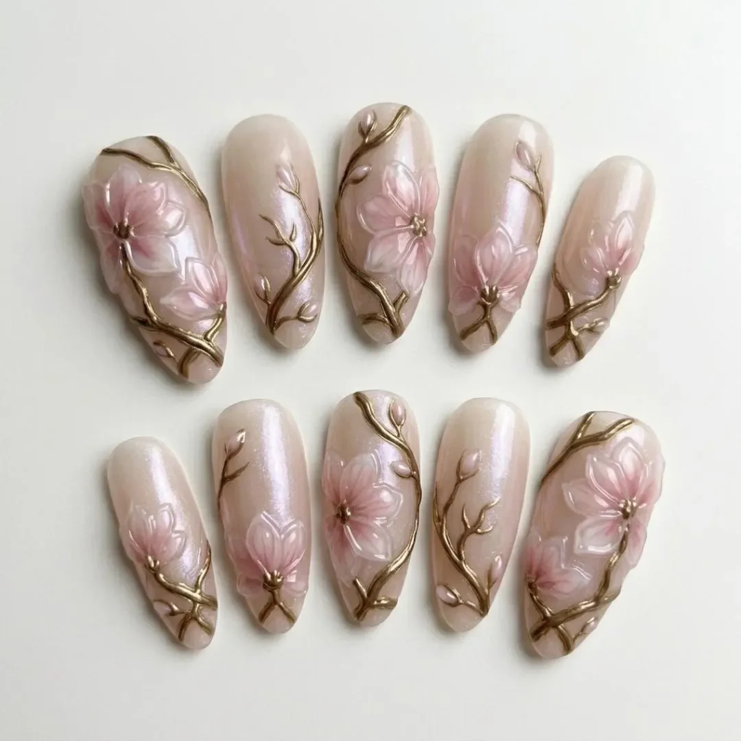 press on nails, custom press on nails, fake nails, Nails Art, stained glass nails, gold press on nails, 3d press on nails, luxury press on nails, handmade press on nails