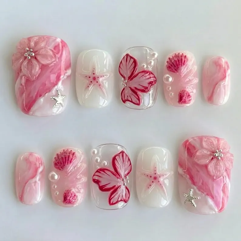press on nails, custom press on nails, fake nails, Nails Art, stained glass nails, gold press on nails, 3d press on nails, luxury press on nails, handmade press on nails