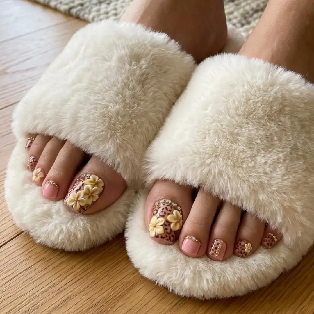 Toes Press On, Pink Leopard Print, press on nails, custom press on nails, fake nails, Nails Art, stained glass nails, gold press on nails, 3d press on nails, luxury press on nails, handmade press on nails