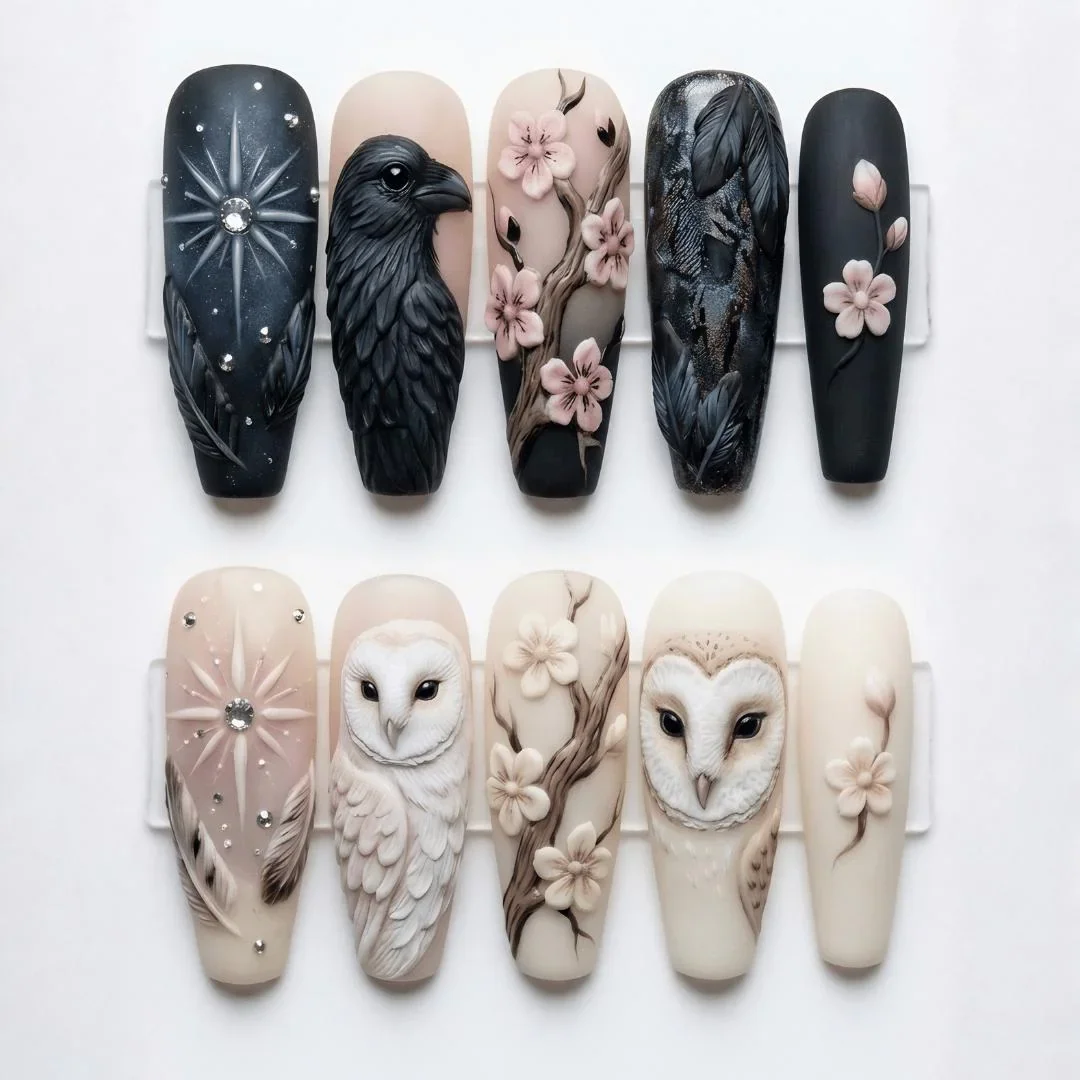press on nails, custom press on nails, fake nails, Nails Art, stained glass nails, gold press on nails, 3d press on nails, luxury press on nails, handmade press on nails