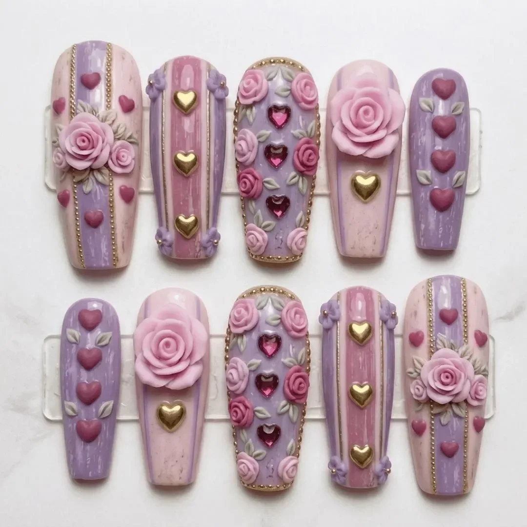 press on nails, custom press on nails, fake nails, Nails Art, stained glass nails, gold press on nails, 3d press on nails, luxury press on nails, handmade press on nails