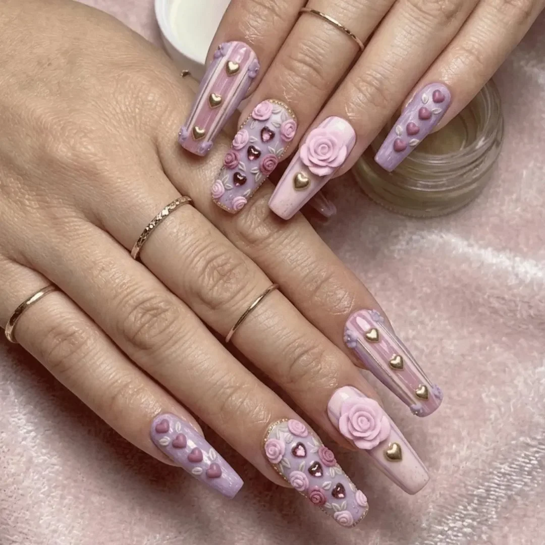 press on nails, custom press on nails, fake nails, Nails Art, stained glass nails, gold press on nails, 3d press on nails, luxury press on nails, handmade press on nails