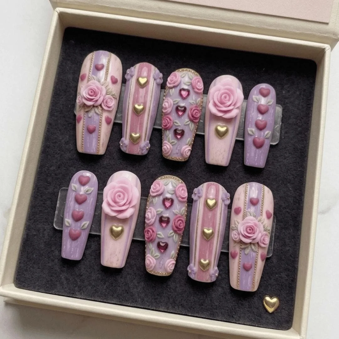 press on nails, custom press on nails, fake nails, Nails Art, stained glass nails, gold press on nails, 3d press on nails, luxury press on nails, handmade press on nails