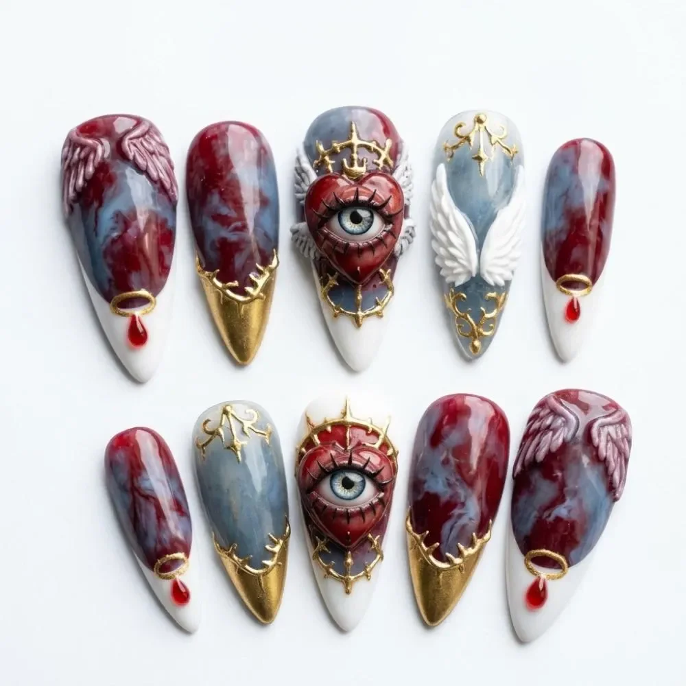 press on nails, custom press on nails, fake nails, Nails Art, stained glass nails, gold press on nails, 3d press on nails, luxury press on nails, handmade press on nails