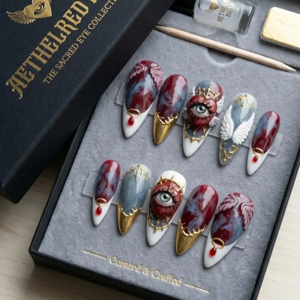 press on nails, custom press on nails, fake nails, Nails Art, stained glass nails, gold press on nails, 3d press on nails, luxury press on nails, handmade press on nails